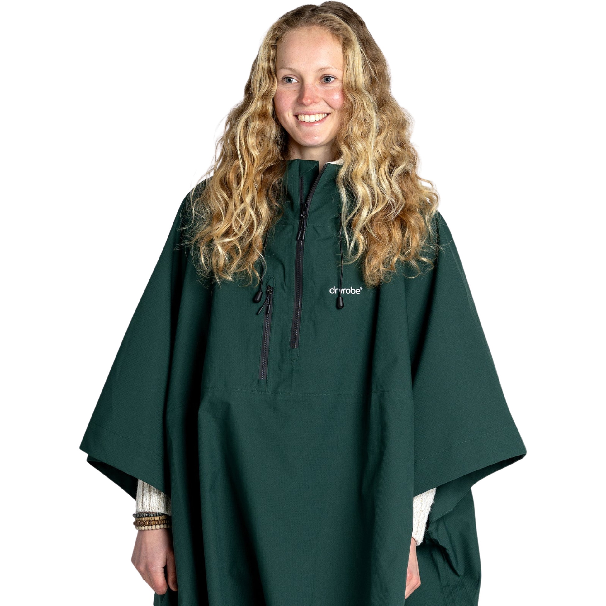 2025 Dryrobe Waterproof Poncho A OS PN - Dark Green
